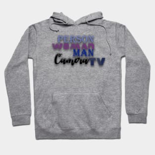 Person woman man camera tv Hoodie